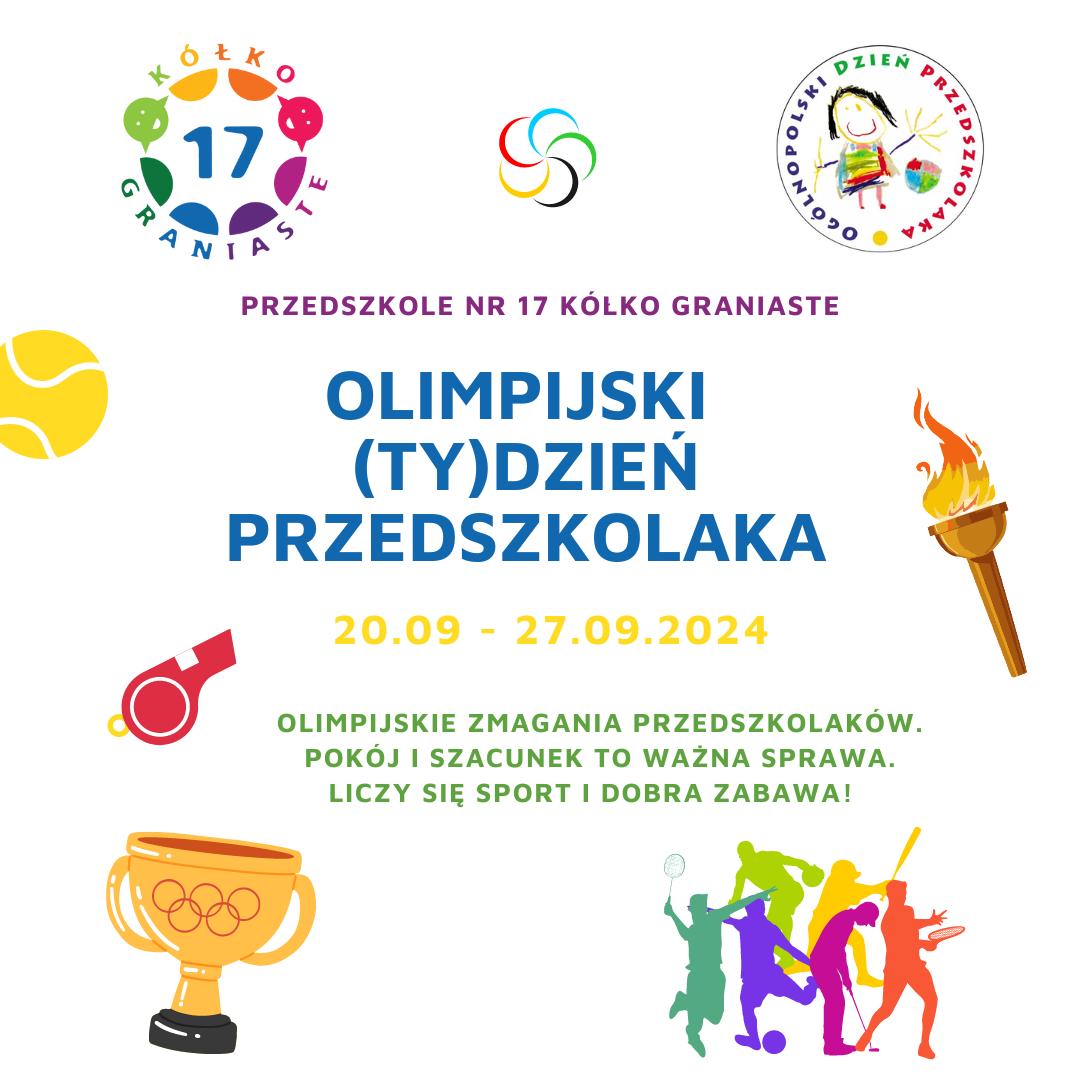 Plakat olimpijskiego tygodnia przedszkolaka