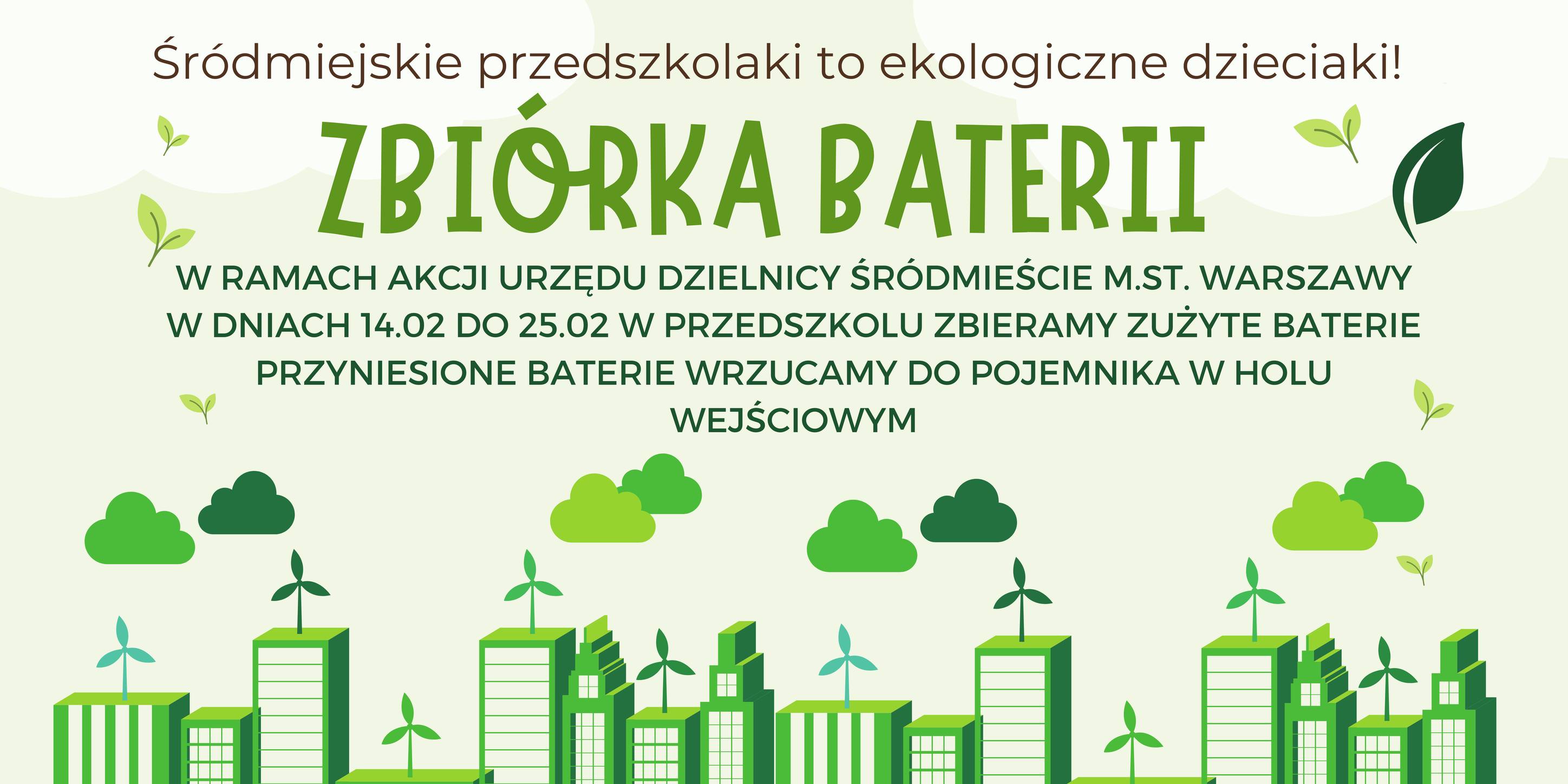 Plakat zbiórka baterii