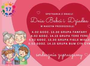 Zapraszamy na Dzień Babci i Dziadka