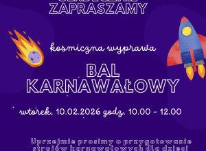 zaproszenie na bal karnawałowy