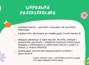 Co zabrać do przedszkola?