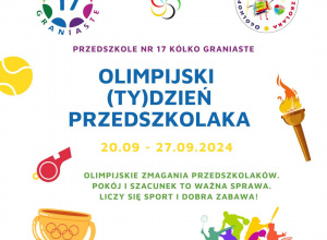 Plakat olimpijskiego tygodnia przedszkolaka