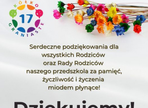 Podziękowania za życzenia