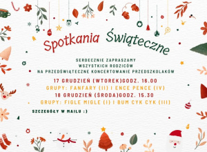 zaproszenie na spotkanie świąteczne